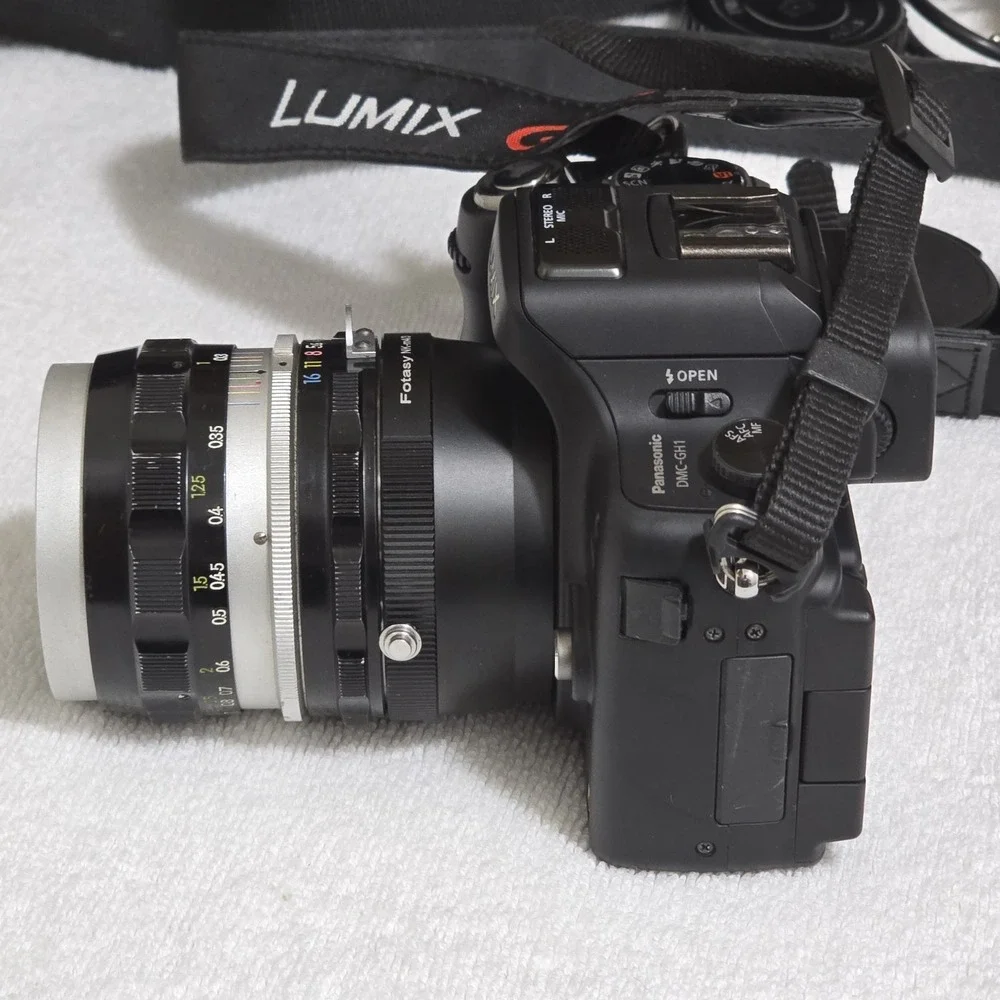 Panasonic Lumix DMC-GH1 Mirrorless Camera Bundle Nikon 35mm f/2.8‎ Lens